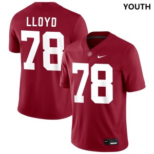 Youth Jackson Lloyd Crimson Alabama Crimson Tide #78 NCAA College Football Jerseys 837229-466