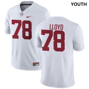 Youth Jackson Lloyd White Alabama Crimson Tide #78 Stitched College Football Jerseys 347262-148
