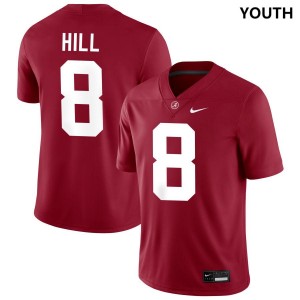 Youth Justin Hill Crimson Alabama Crimson Tide #8 University College Football Jerseys 481037-597