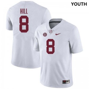Youth Justin Hill White Alabama Crimson Tide #8 NCAA College Football Jerseys 900685-641
