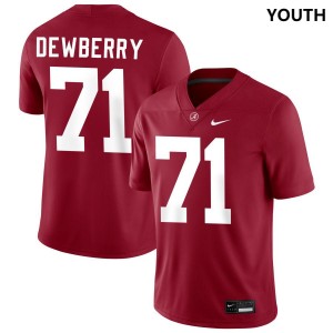 Youth Kam Dewberry Crimson Alabama Crimson Tide #71 Replica College Football Jersey 293047-512
