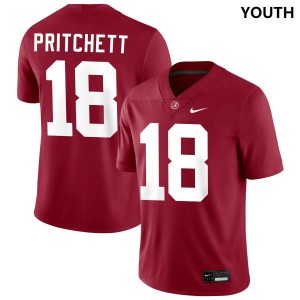 Youth Marshall Pritchett Crimson Alabama Crimson Tide #18 NCAA College Football Jersey 732096-805