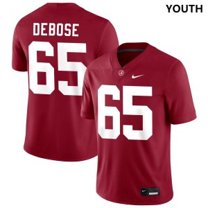 Youth Micah DeBose Crimson Alabama Crimson Tide #65 Stitched College Football Jerseys 982870-706