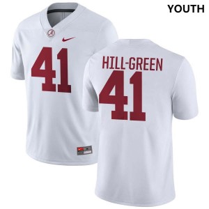 Youth Nikhai Hill-Green White Alabama Crimson Tide #41 Alumni College Football Jersey 488379-882