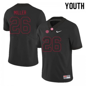 Youth Jam Miller Black Alabama Crimson Tide #26 University College Football Jersey 381516-683