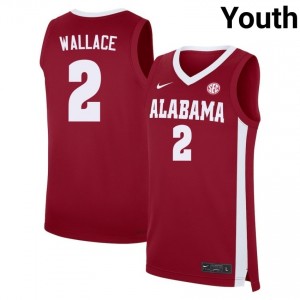 Youth Gerald Wallace Crimson Alabama Crimson Tide #2 College Basketball Stitched Jersey 224364-500