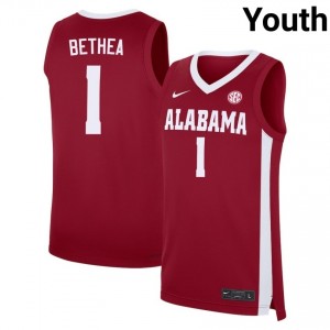 Youth Jalil Bethea Crimson Alabama Crimson Tide #1 College Basketball Player Jerseys 749538-900