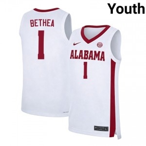 Youth Jalil Bethea White Alabama Crimson Tide #1 College Basketball Player Jerseys 814246-373