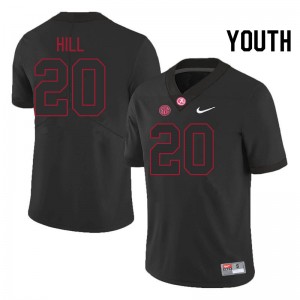 Youth Daniel Hill Blackout Alabama Crimson Tide #20 University College Football Jerseys 214658-331