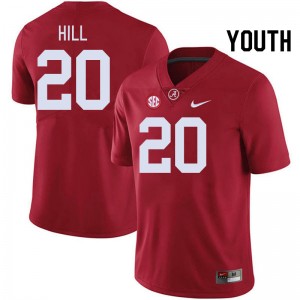 Youth Daniel Hill Crimson Alabama Crimson Tide #20 University College Football Jerseys 683239-898