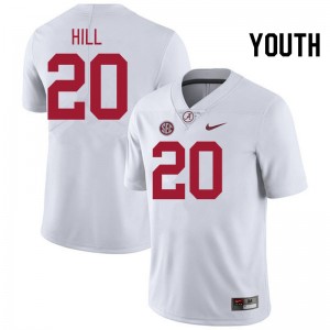 Youth Daniel Hill White Alabama Crimson Tide #20 Player College Football Jersey 768989-823