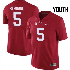 Youth Germie Bernard Crimson Alabama Crimson Tide #5 2025 College Football Jersey 913725-349