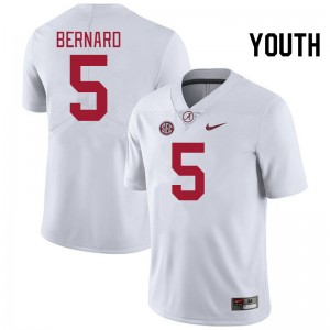 Youth Germie Bernard White Alabama Crimson Tide #5 Player College Football Jerseys 458225-387