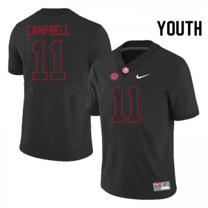 Youth Jihaad Campbell Blackout Alabama Crimson Tide #11 NCAA College Football Jersey 111987-592