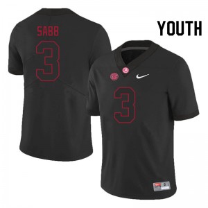 Youth Keon Sabb Blackout Alabama Crimson Tide #3 2025 College Football Jerseys 705915-913