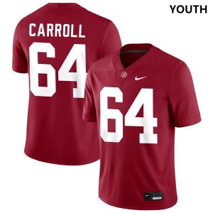 Youth Michael Carroll Crimson Alabama Crimson Tide #64 Game College Football Jerseys 592006-694