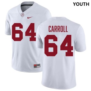 Youth Michael Carroll White Alabama Crimson Tide #64 Limited College Football Jerseys 467354-496