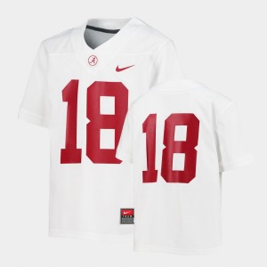 Men White Alabama Crimson Tide #18 Untouchable College Football Jerseys 758688-740