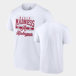 Mens White Alabama Crimson Tide 2023 NCAA Basketball Tournament March Madness T-Shirt 691641-546
