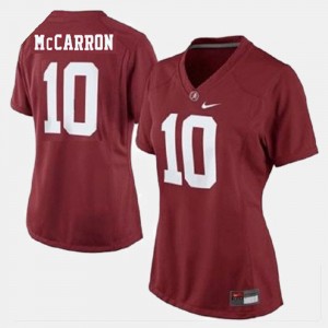 Women's A.J. McCarron Red Alabama Crimson Tide #10 Alumni College Football Jerseys 421250-193