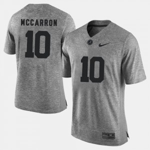 Men's A.J. McCarron Gray Alabama Crimson Tide #10 Gridiron Limited Gridiron Gray Limited Jerseys 157485-192