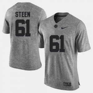Men's Anthony Steen Gray Alabama Crimson Tide #61 Gridiron Limited Gridiron Gray Limited Jersey 715275-947