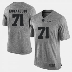 Mens Arie Kouandjio Gray Alabama Crimson Tide #71 Gridiron Limited Gridiron Gray Limited Jersey 324793-167