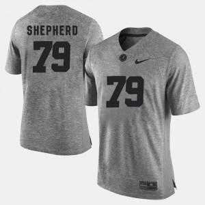 Men's Austin Shepherd Gray Alabama Crimson Tide #79 Gridiron Limited Gridiron Gray Limited Jersey 349835-449
