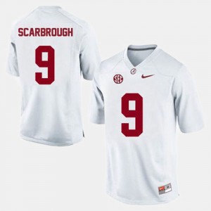 Mens Bo Scarbrough White Alabama Crimson Tide #9 Alumni College Football Jerseys 208780-285