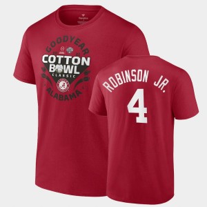 Men's Brian Robinson Jr. Crimson Alabama Crimson Tide #4 2021 Cotton Bowl CFP College Football T-Shirt 709722-917