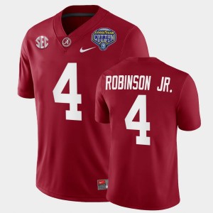 Men Brian Robinson Jr. Crimson Alabama Crimson Tide #4 College Football Playoff 2021 Cotton Bowl Jersey 792884-515