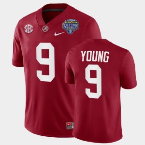 Men's Bryce Young Crimson Alabama Crimson Tide #9 College Football Playoff 2021 Cotton Bowl Jerseys 156894-703