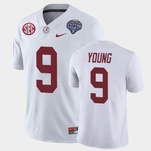 Men Bryce Young White Alabama Crimson Tide #9 Game 2021 Cotton Bowl Jerseys 735485-684