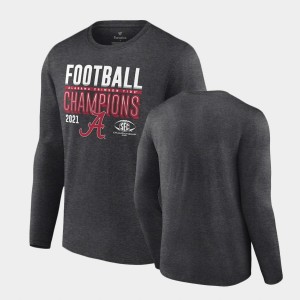 Mens Charcoal Alabama Crimson Tide Football Conference Champions Locker Room Long Sleeve College Football T-Shirt 844112-177