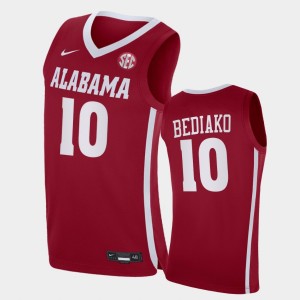 Men Charles Bediako Red Alabama Crimson Tide #10 University College Basketball Jerseys 304046-286