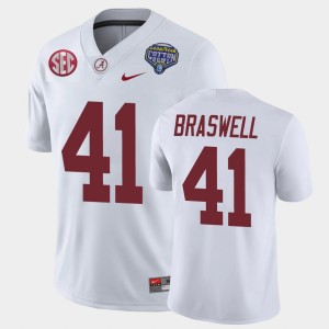 Men's Chris Braswell White Alabama Crimson Tide #41 Game 2021 Cotton Bowl Jerseys 853014-706