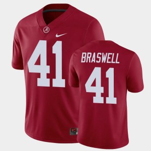 Mens Chris Braswell Crimson Alabama Crimson Tide #41 University Game Jersey 587309-667