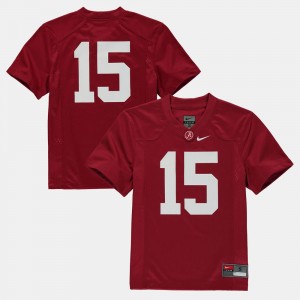 Youth Crimson Alabama Crimson Tide #15 2025 College Football Jerseys 307041-376