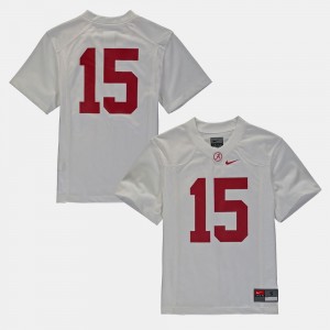 Youth White Alabama Crimson Tide #16 Replica College Football Jersey 811306-315