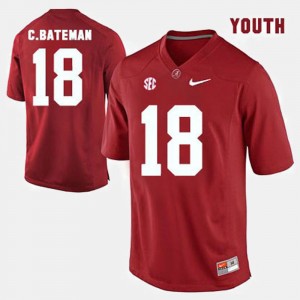 Youth Cooper Bateman Red Alabama Crimson Tide #18 Limited College Football Jerseys 411485-443