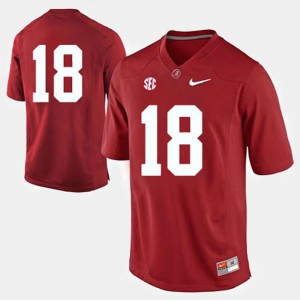 Men's Cooper Bateman Red Alabama Crimson Tide #18 NCAA College Football Jerseys 399698-217