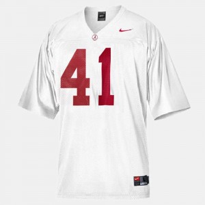 Mens Courtney Upshaw White Alabama Crimson Tide #41 2025-26 College Football Jerseys 783017-639
