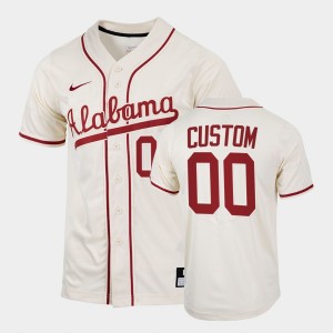 Men Custom Natural Alabama Crimson Tide #00 2022 Replica College Baseball Jerseys 661054-382