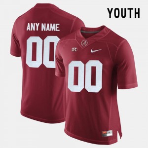 Youth Custom Crimson Alabama Crimson Tide #00 Alumni College Limited Football Jerseys 792276-955