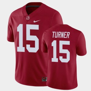Men Dallas Turner Crimson Alabama Crimson Tide #15 University Game Jersey 115855-327