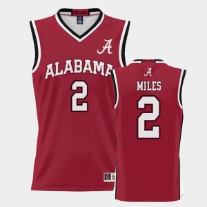 Mens Darius Miles Crimson Alabama Crimson Tide #2 ProSphere College Basketball Jersey 274376-478