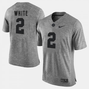Mens DeAndrew White Gray Alabama Crimson Tide #2 Gridiron Limited Gridiron Gray Limited Jersey 365257-615