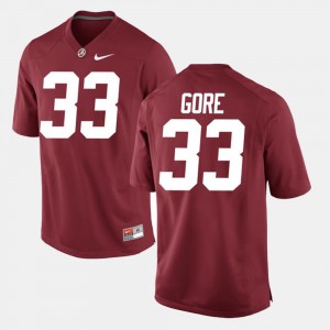 Mens Derrick Gore Crimson Alabama Crimson Tide #33 Limited Alumni Football Game Jersey 546009-193