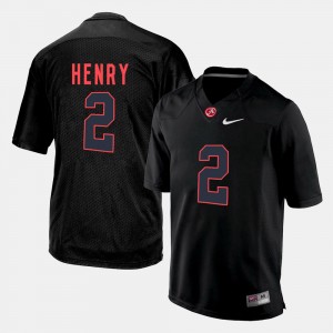 Men Derrick Henry Black Alabama Crimson Tide #2 Replica Silhouette College Jersey 785894-159