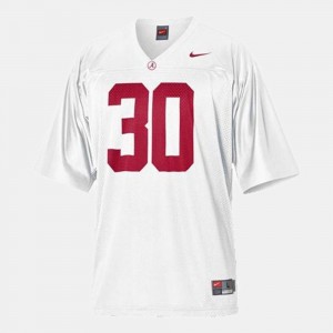 Mens Dont'a Hightower White Alabama Crimson Tide #30 2025-26 College Football Jersey 517276-686
